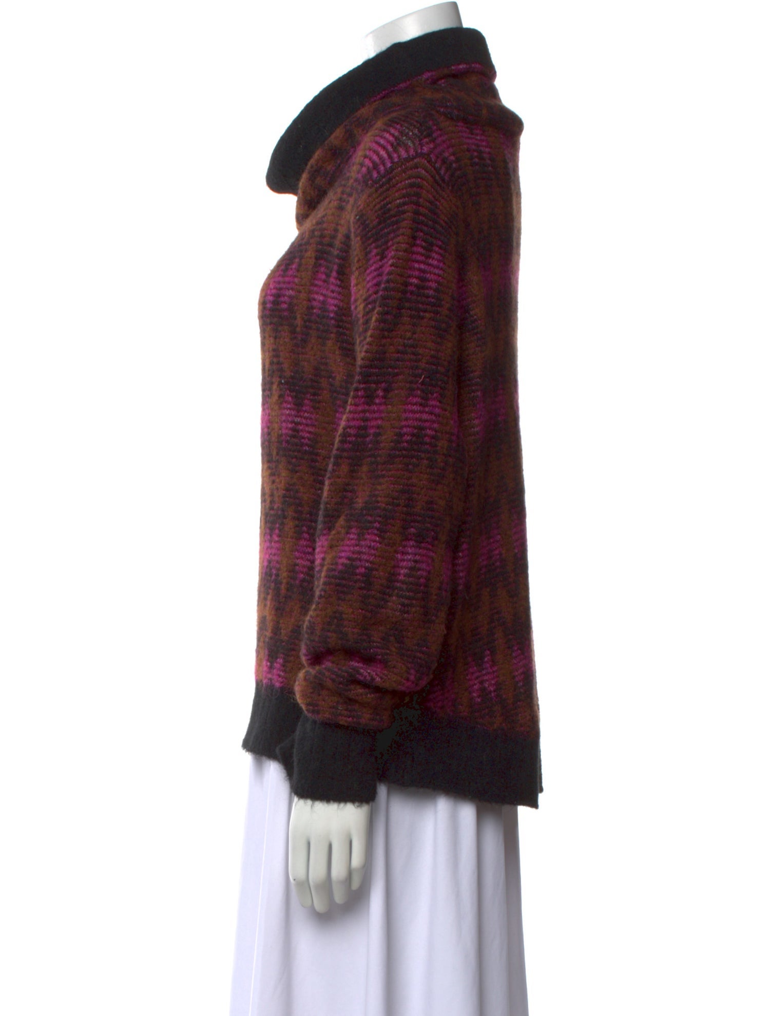 Veronica Beard Printed Turtleneck Sweater