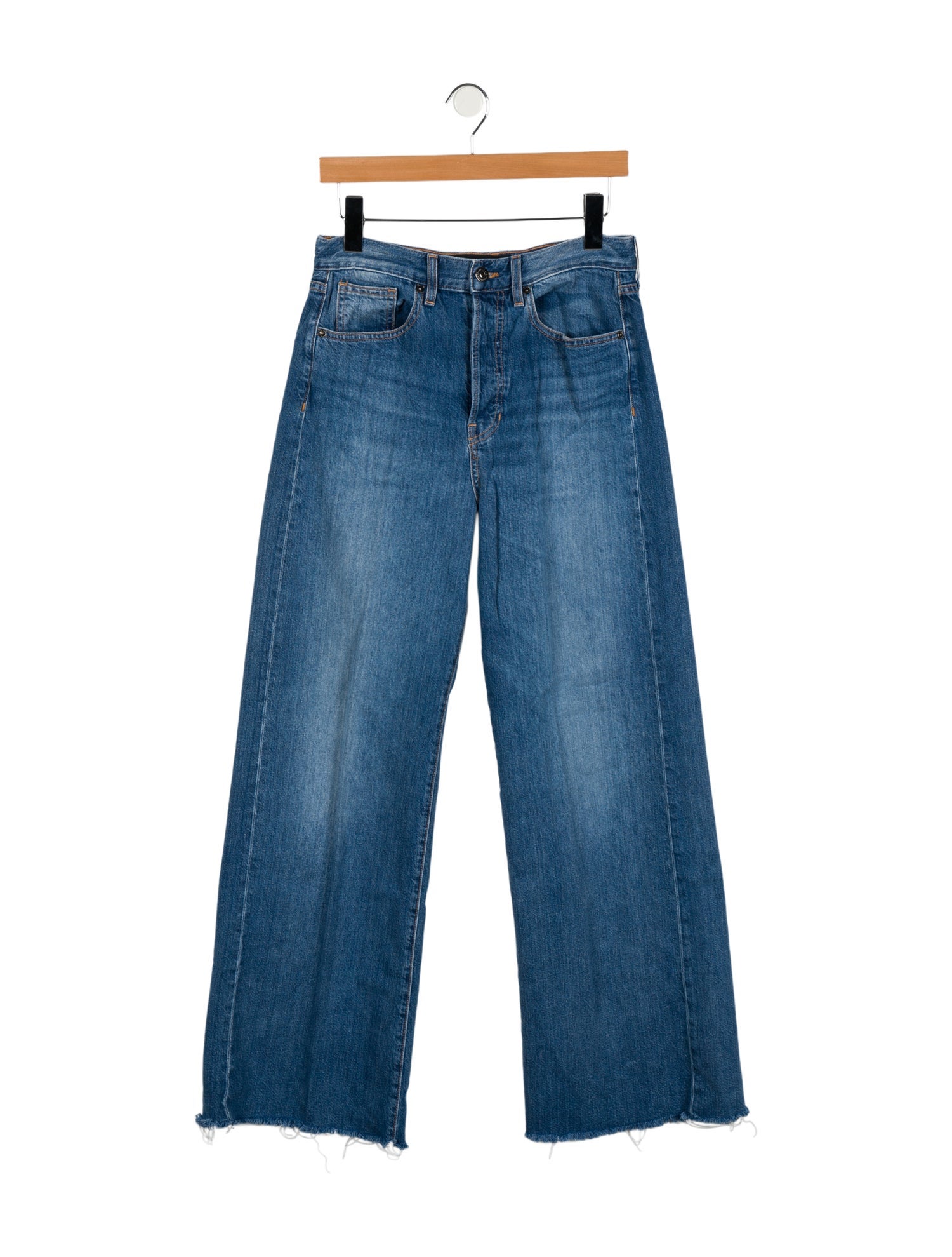 Veronica Beard Mid-Rise Wide Leg Jeans