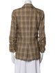 Veronica Beard Linen Plaid Print Peacoat