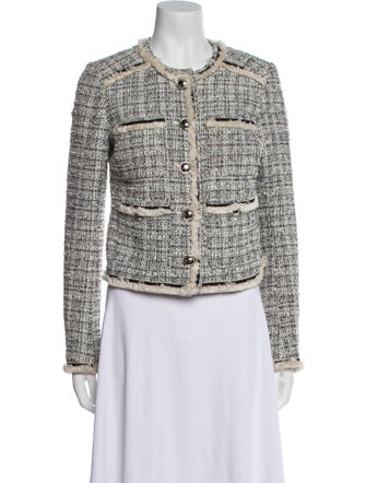 Veronica Beard Tweed Pattern Evening Jacket