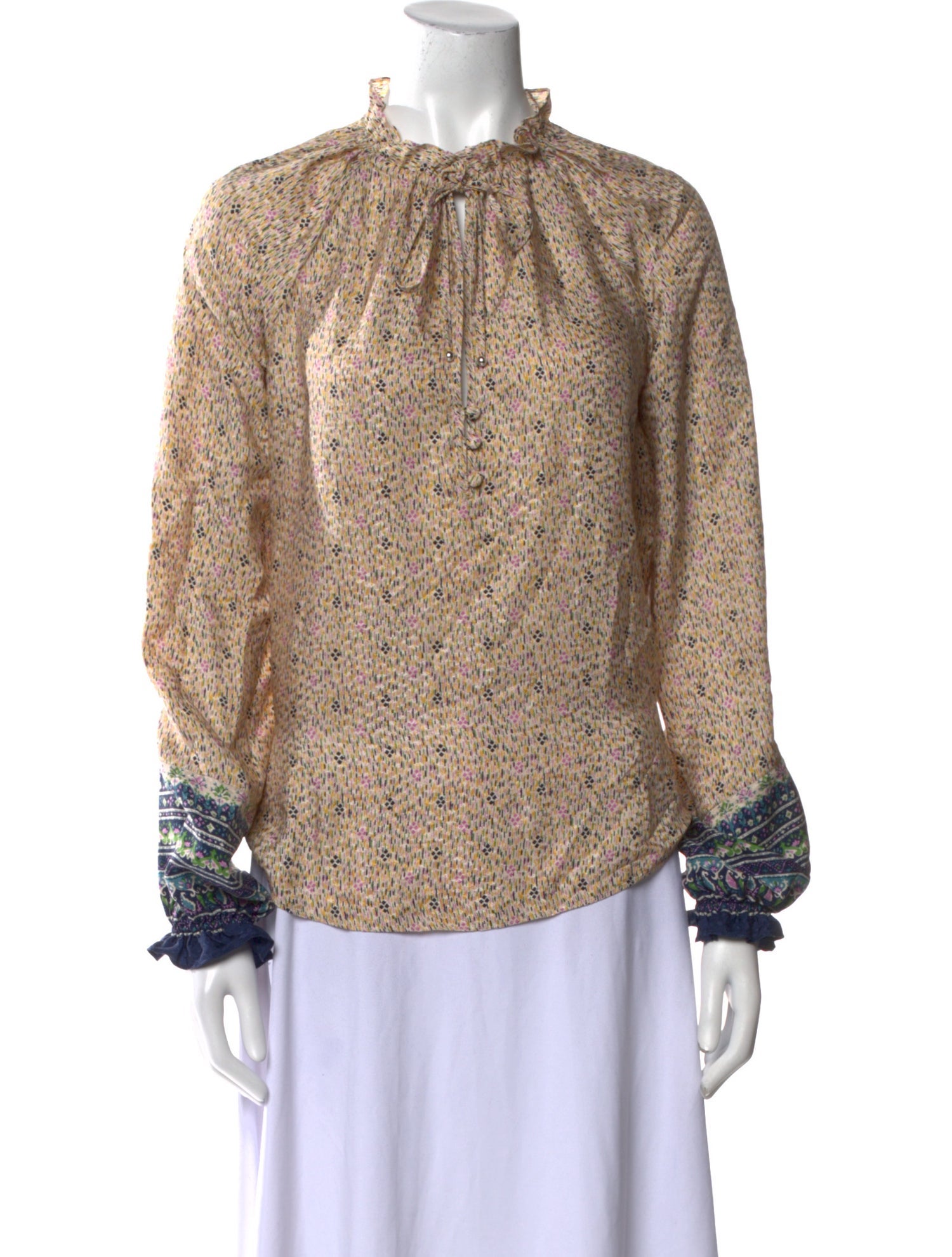 Veronica Beard Silk Floral Print Blouse