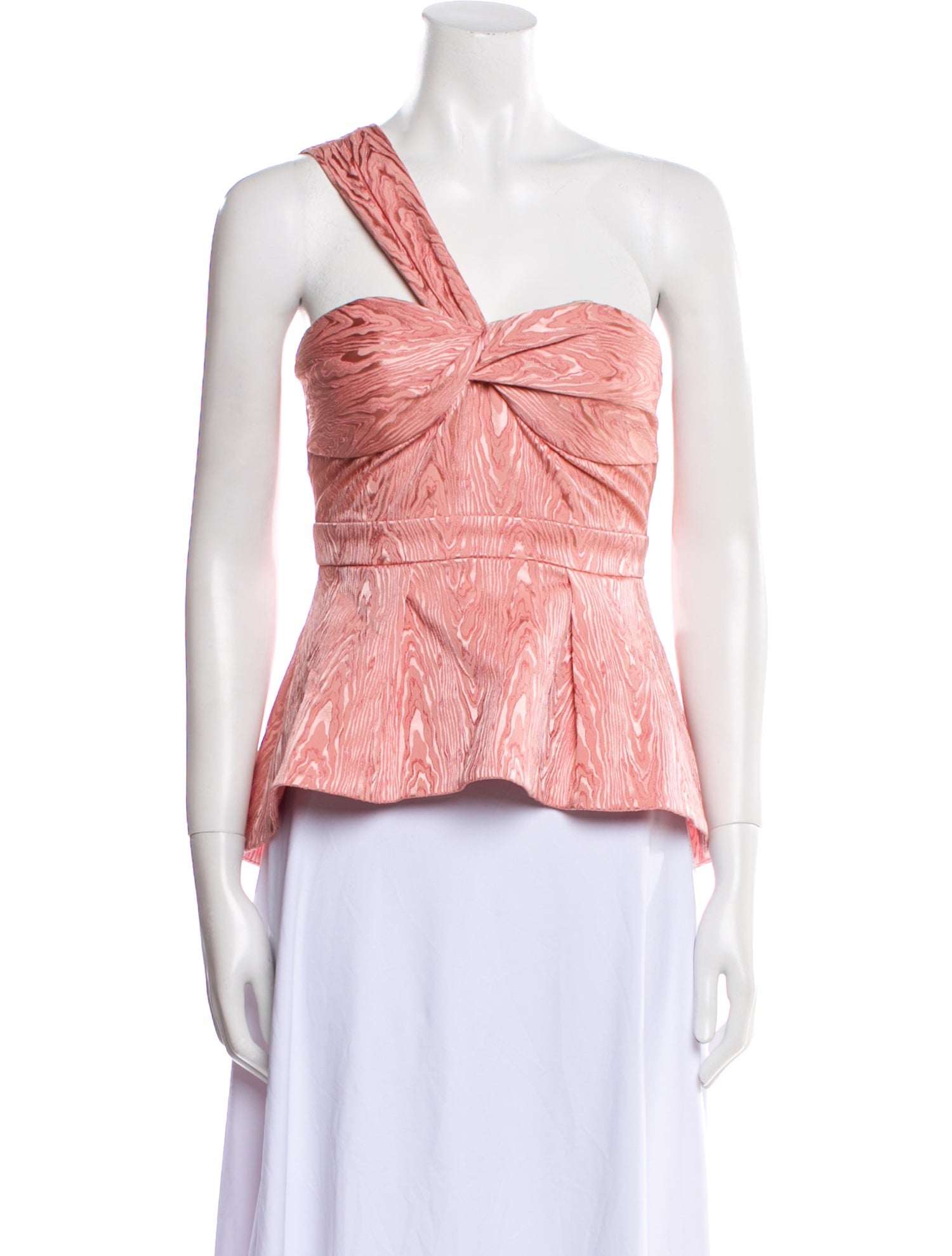 Veronica Beard One-Shoulder Sleeveless Crop Top