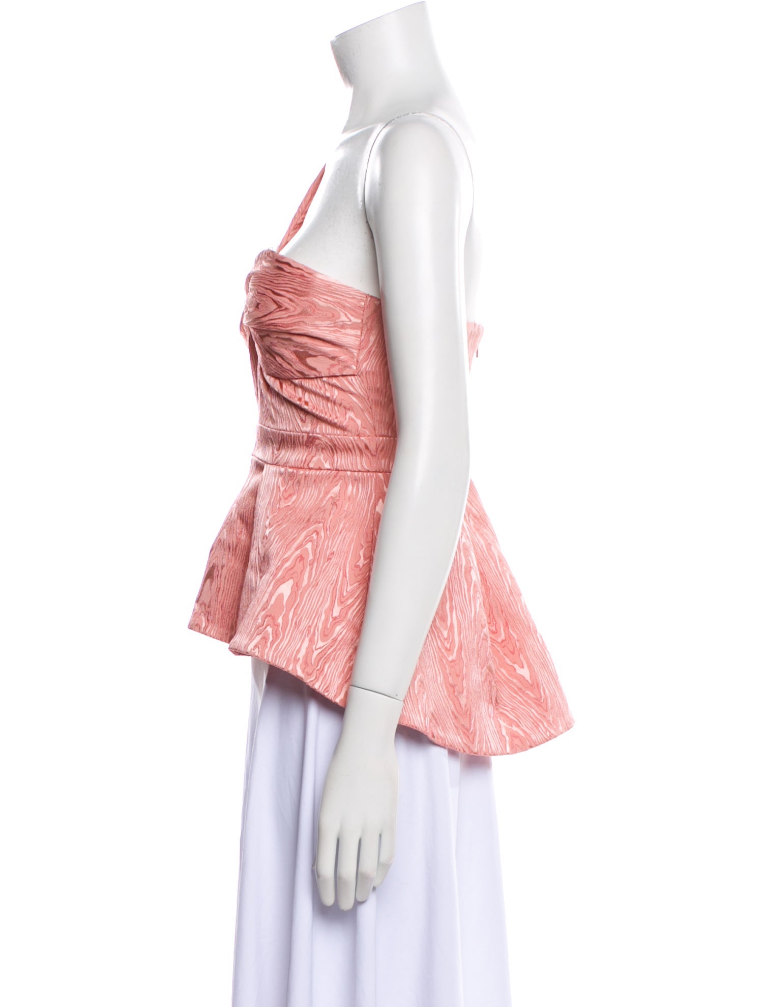 Veronica Beard One-Shoulder Sleeveless Crop Top