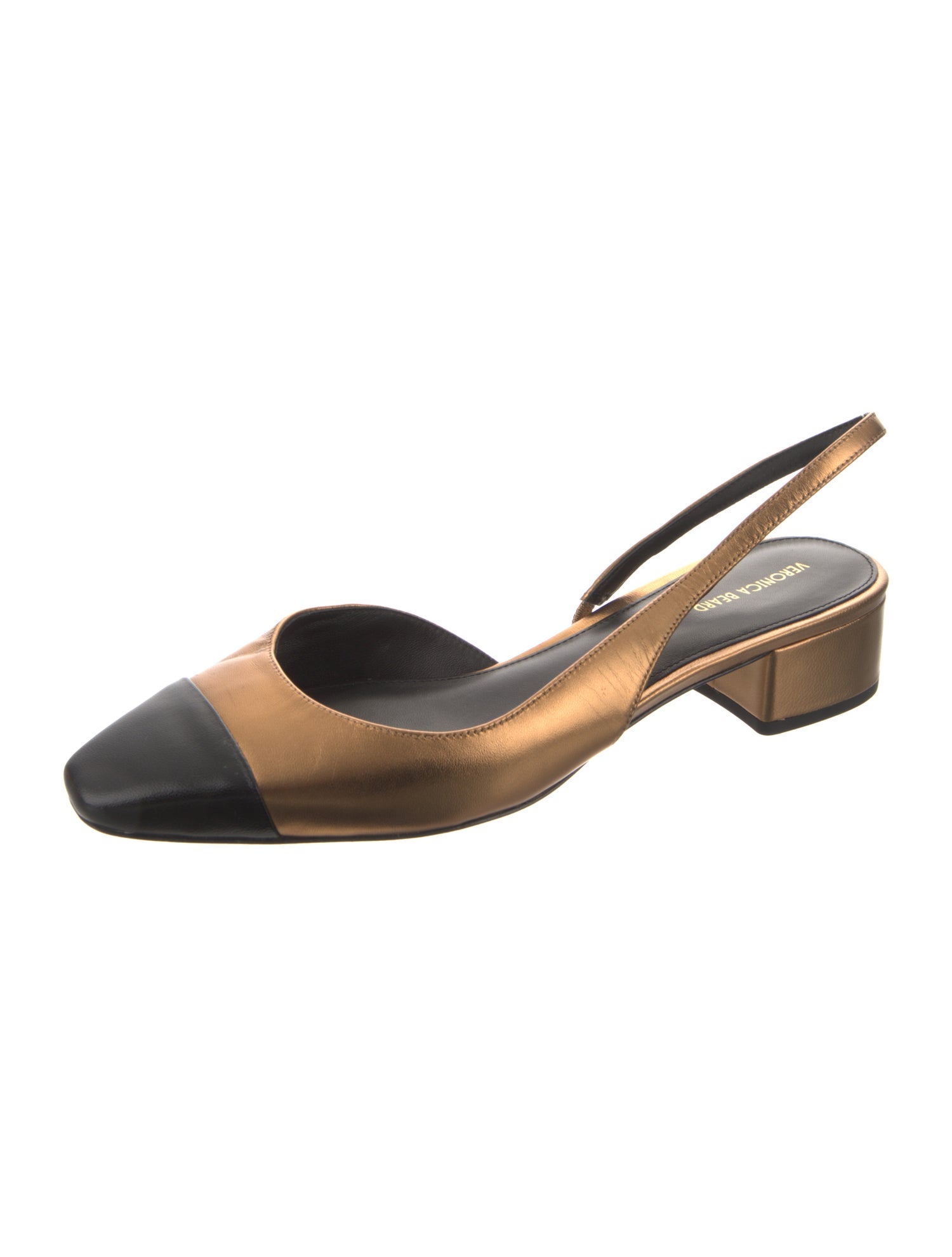 Veronica Beard Leather Slingback Flats