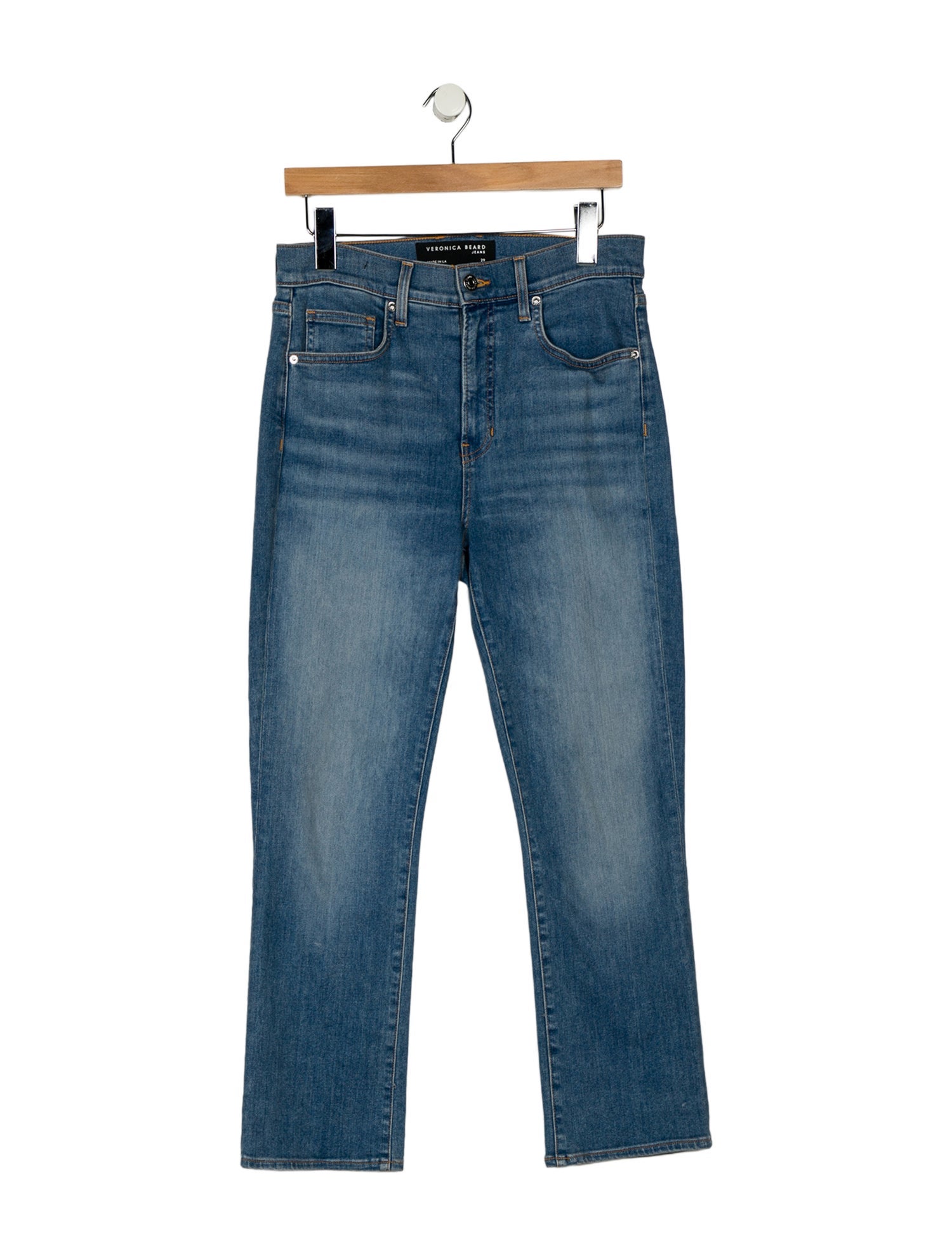 Veronica Beard High-Rise Straight Leg Jeans
