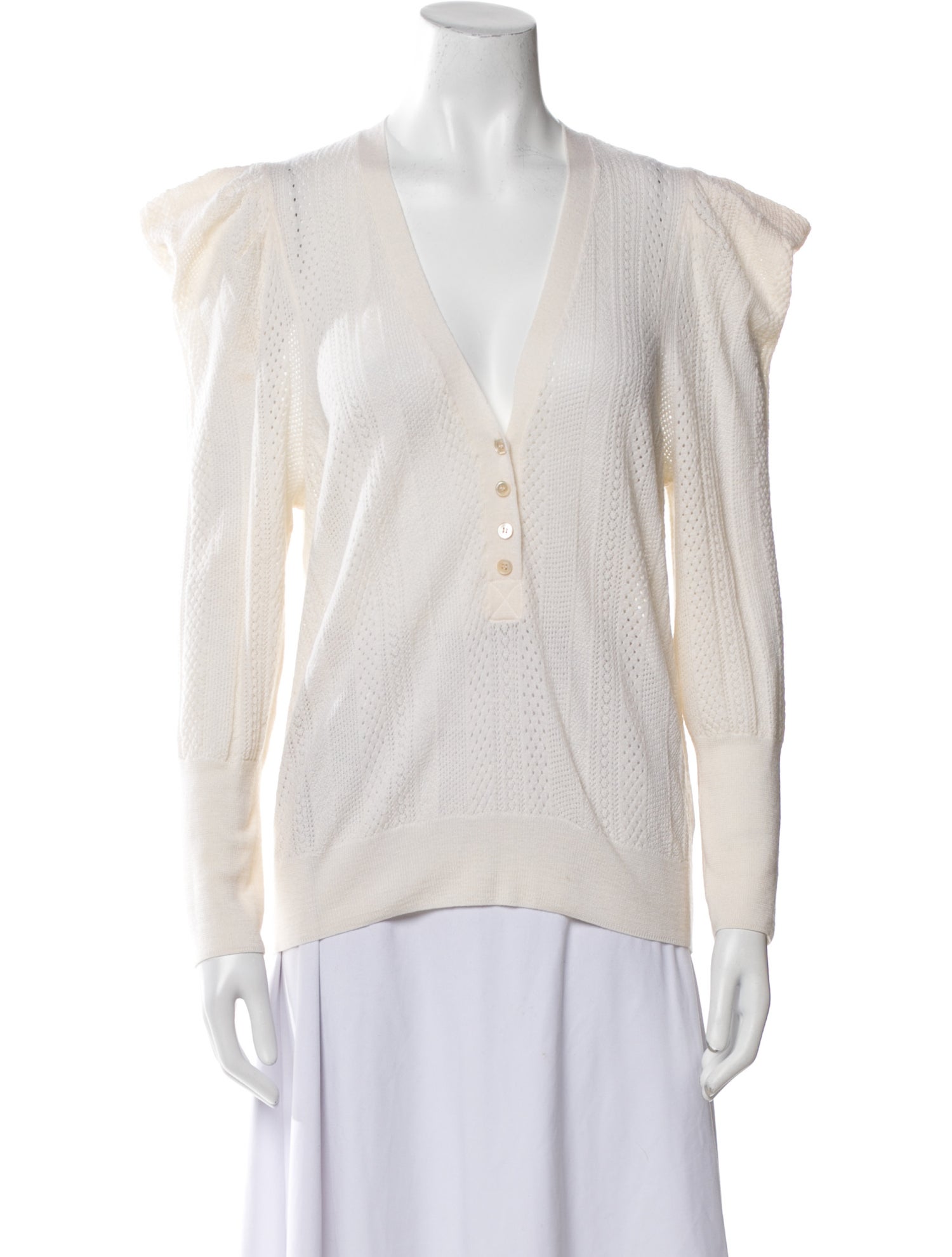 Veronica Beard Merino Wool V-Neck Sweater