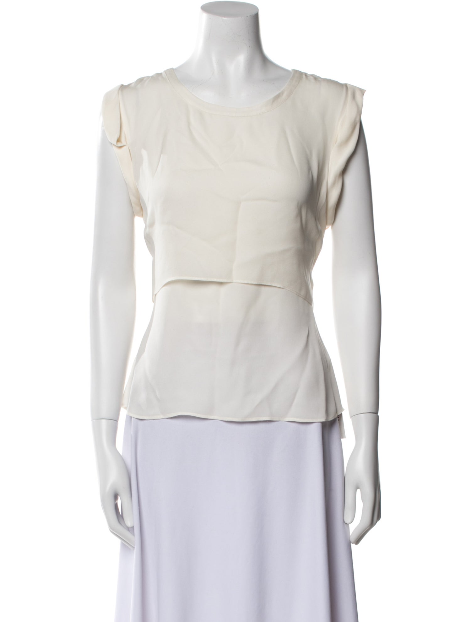 Veronica Beard Silk Scoop Neck Blouse