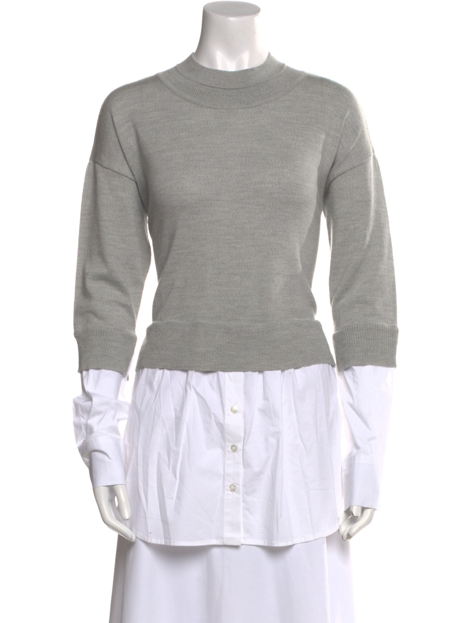 Veronica Beard Merino Wool Mock Neck Sweatshirt w/ Tags