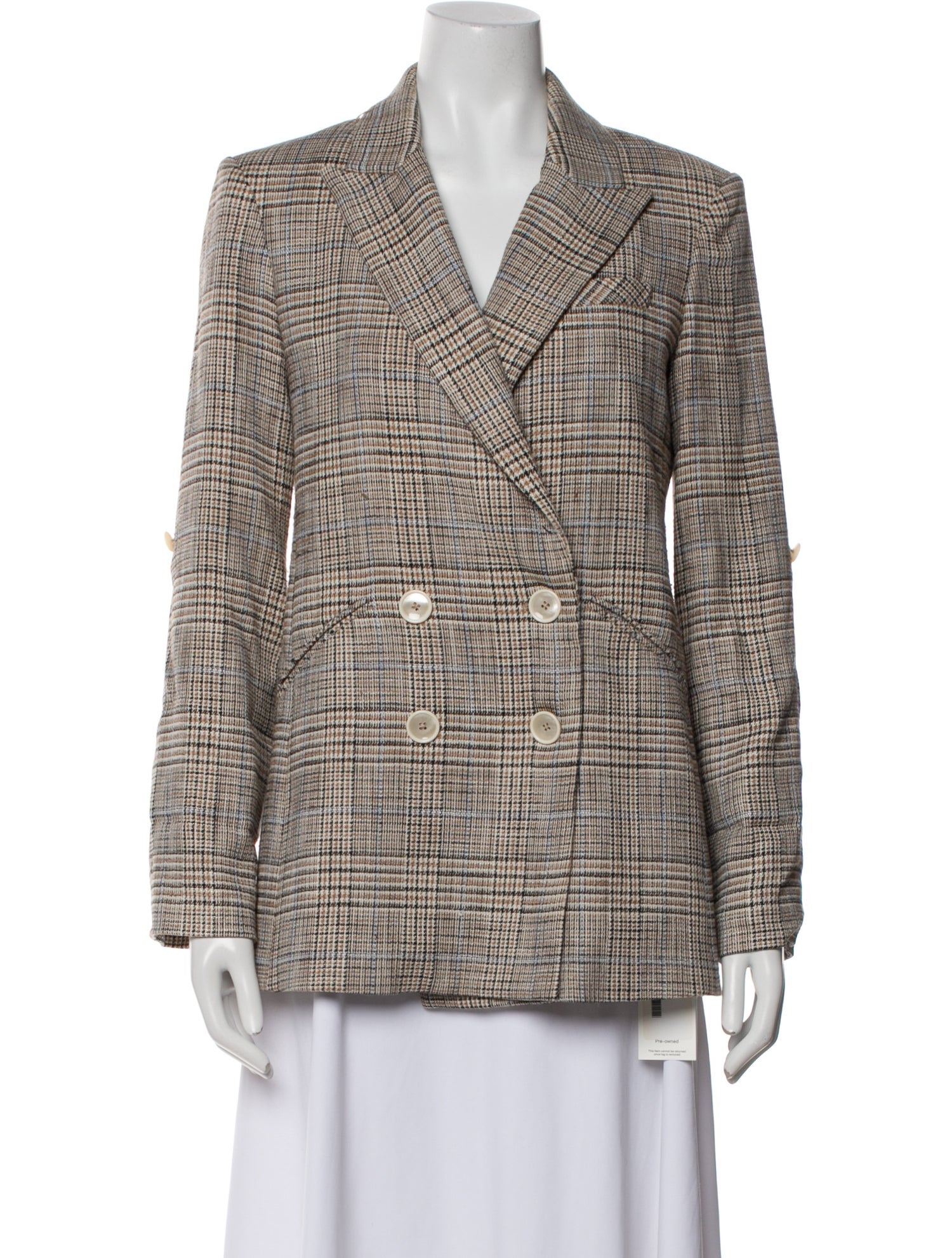Veronica Beard Plaid Print Blazer