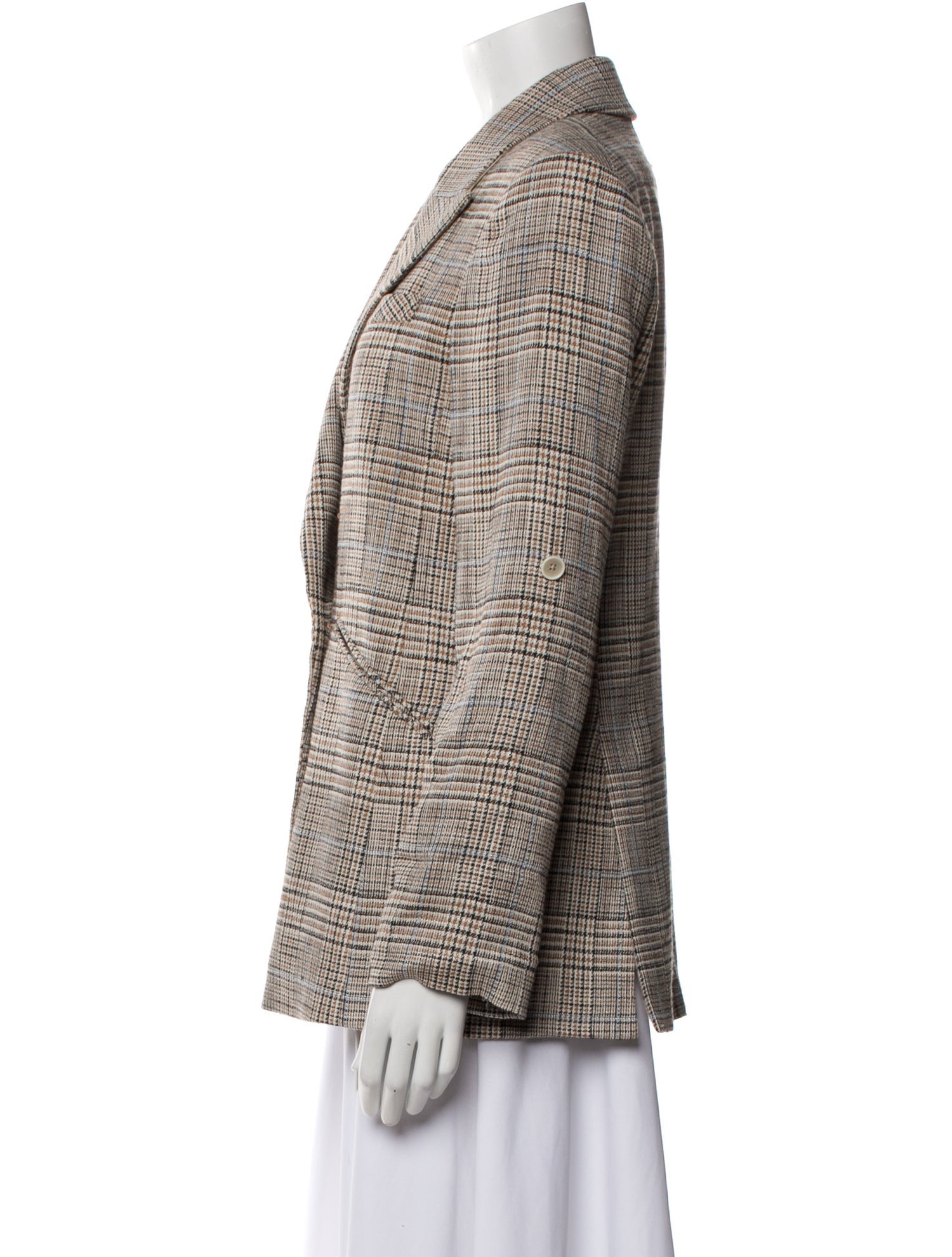 Veronica Beard Plaid Print Blazer