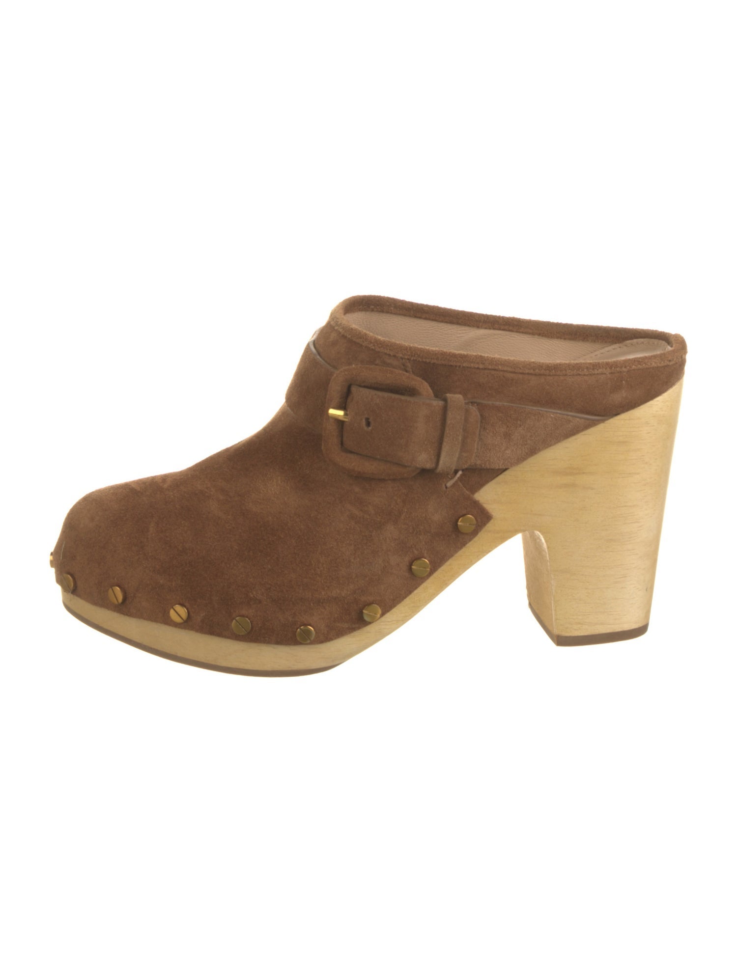 Veronica Beard Suede Studded Accents Mules