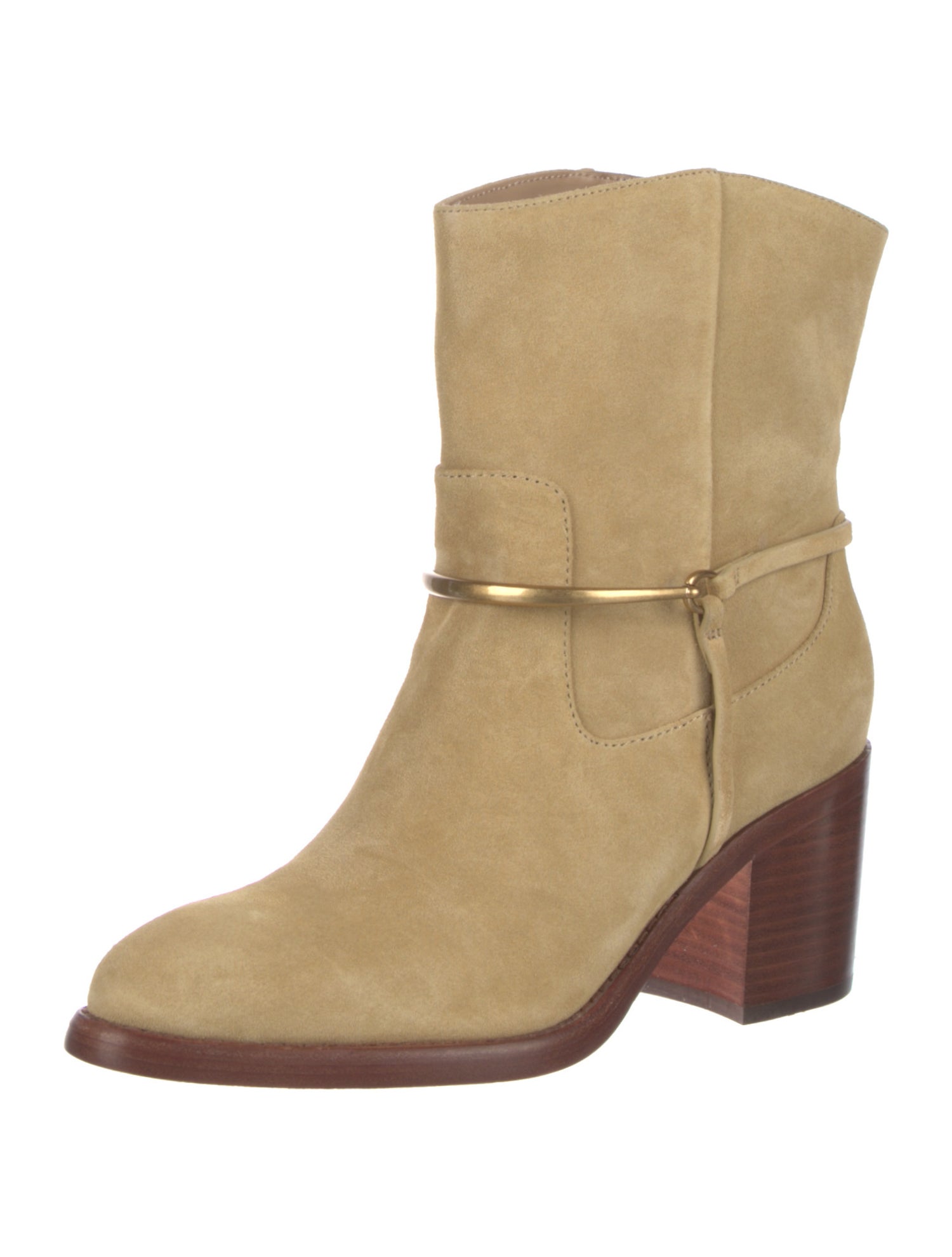 Veronica Beard Suede Colorblock Pattern Boots