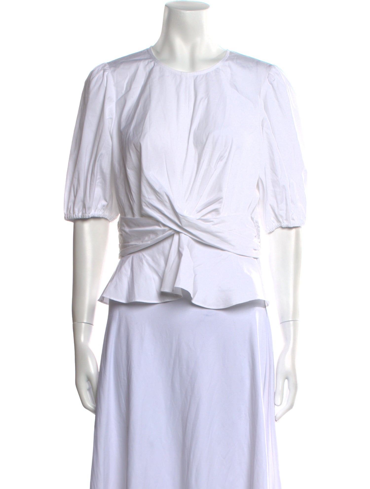 Veronica Beard Crew Neck Three-Quarter Sleeve Crop Top w/ Tags