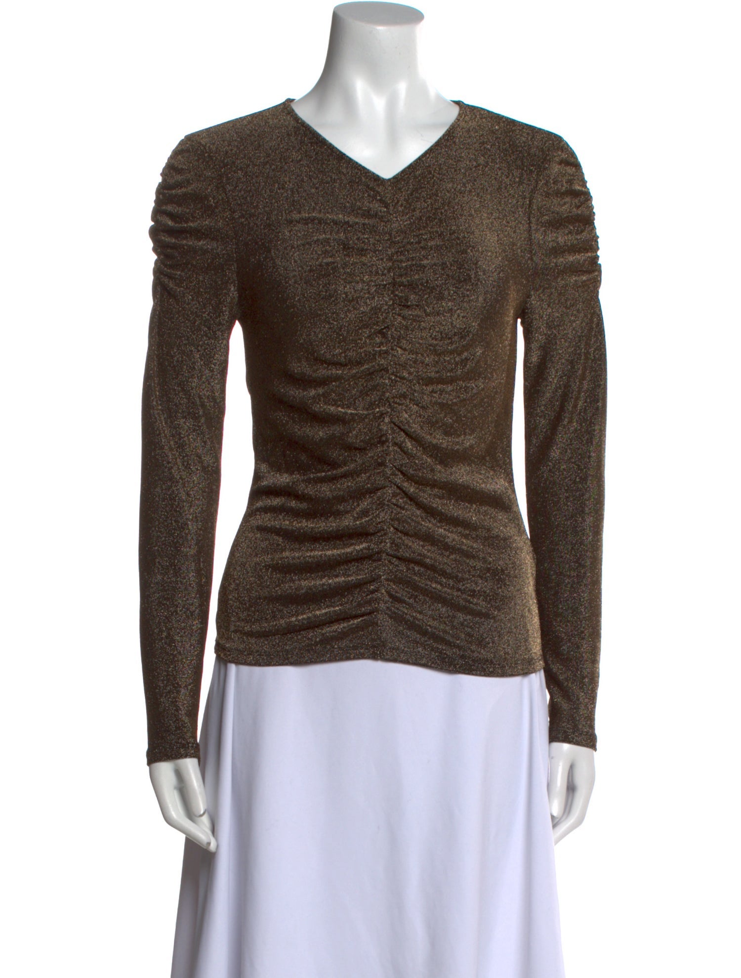 Veronica Beard V-Neck Long Sleeve Top