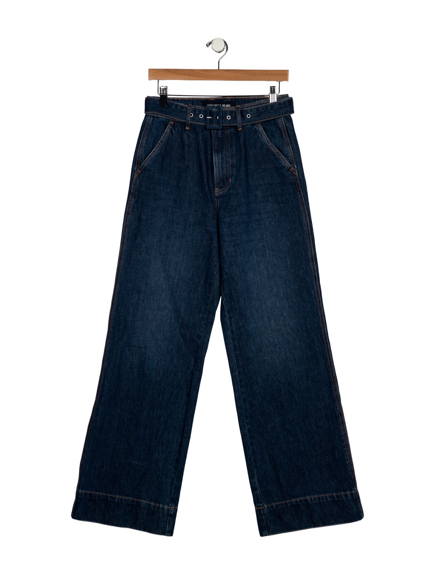 Veronica Beard High-Rise Wide Leg Jeans