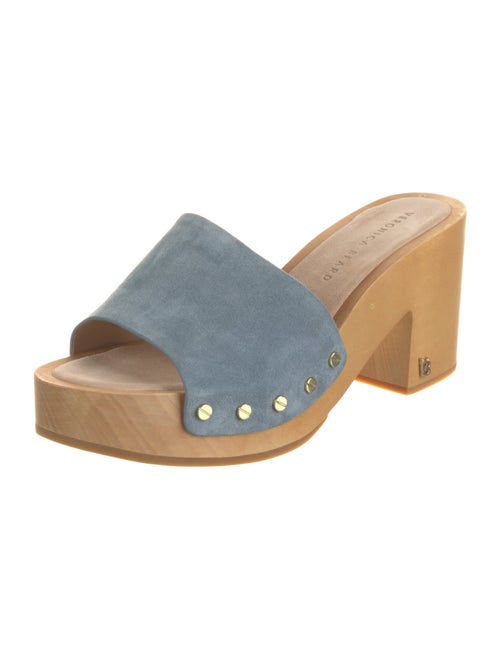 Veronica Beard Suede Studded Accents Slides
