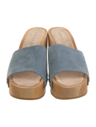 Veronica Beard Suede Studded Accents Slides