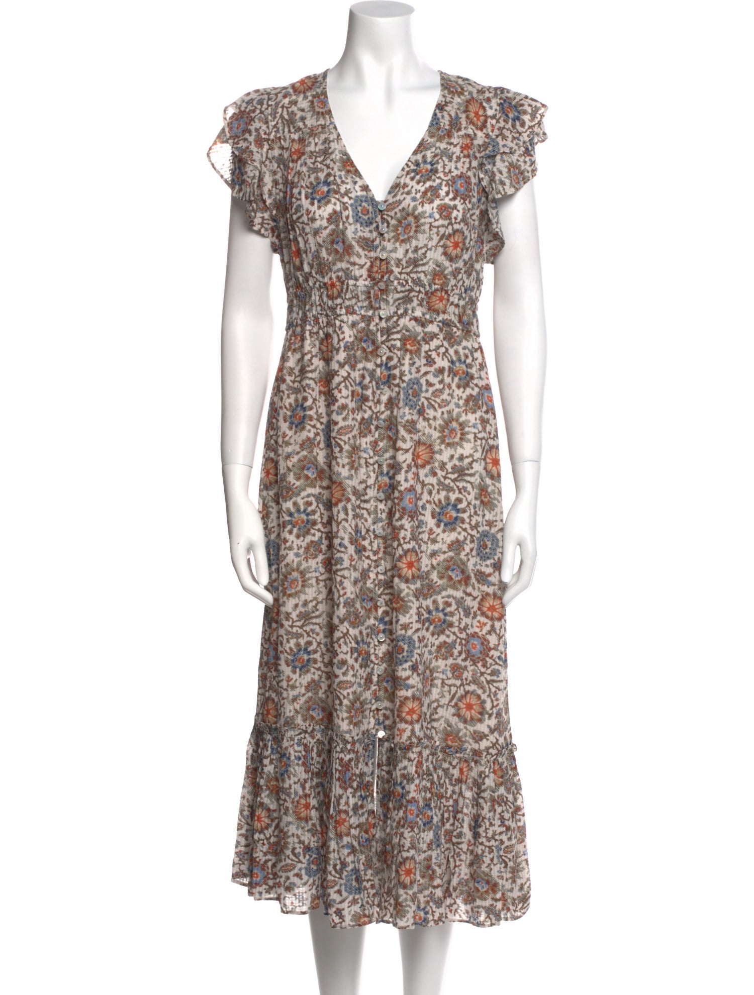 Veronica Beard Floral Print Midi Length Dress w/ Tags