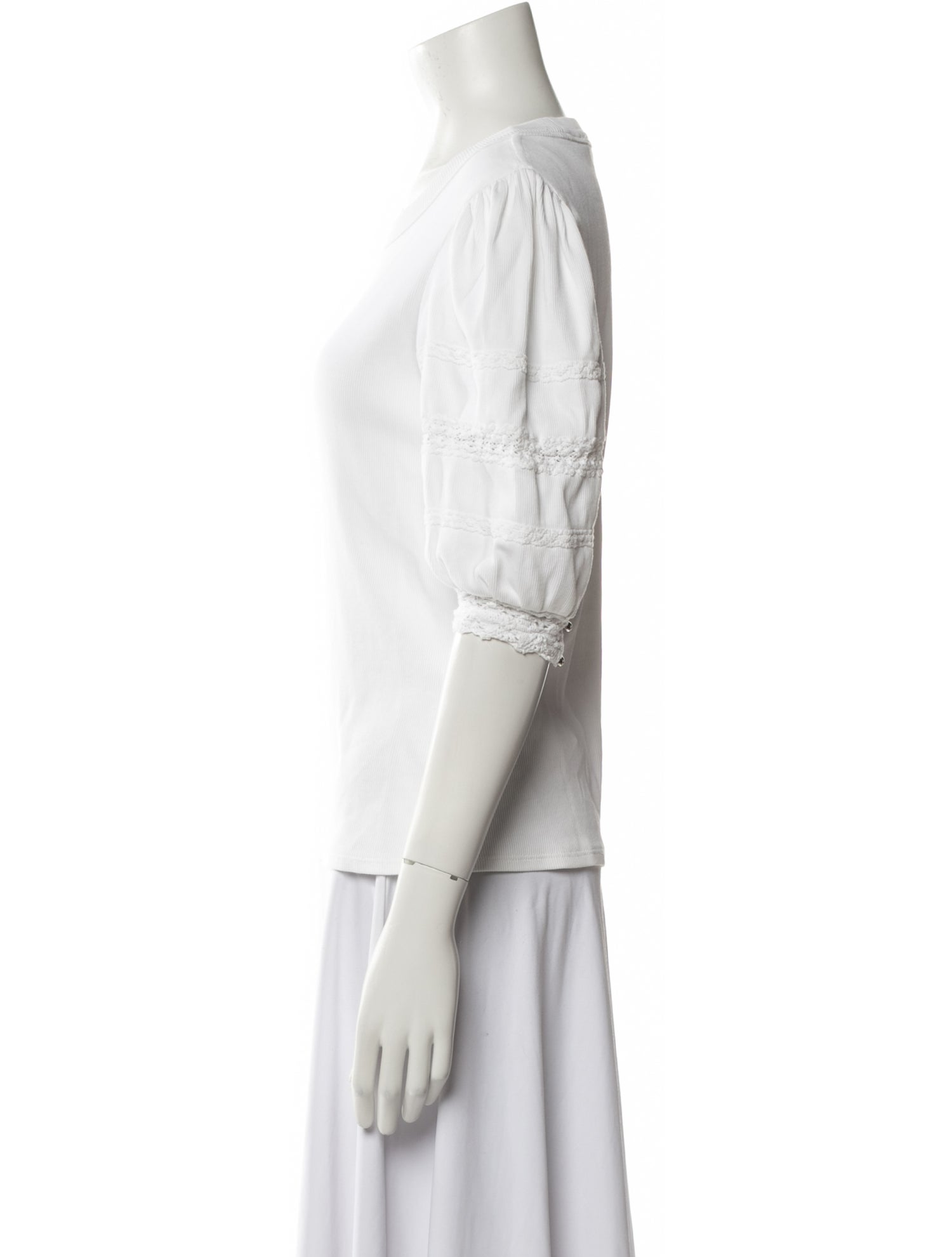 Veronica Beard Crew Neck Three-Quarter Sleeve T-Shirt