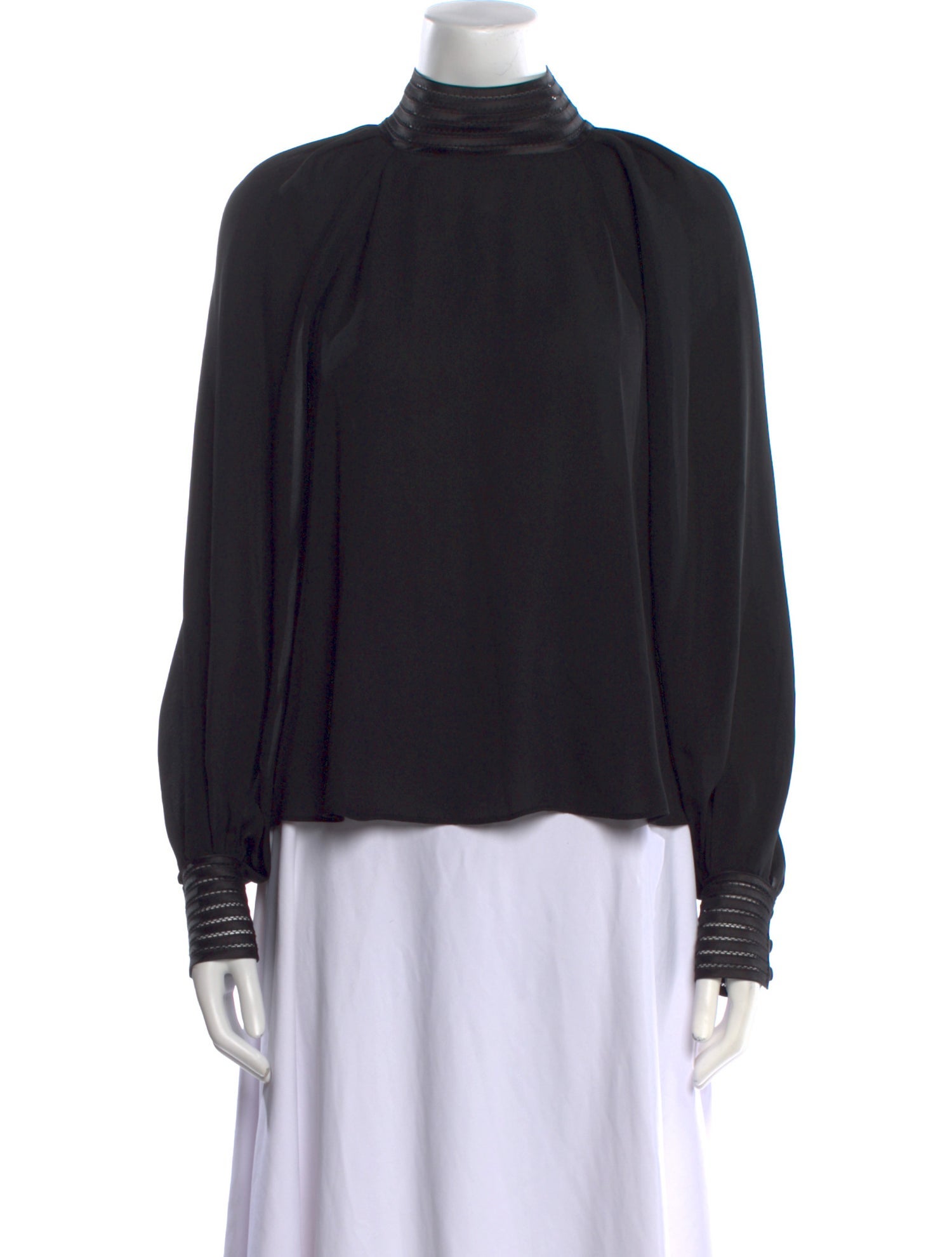 Veronica Beard Silk Mock Neck Sweatshirt