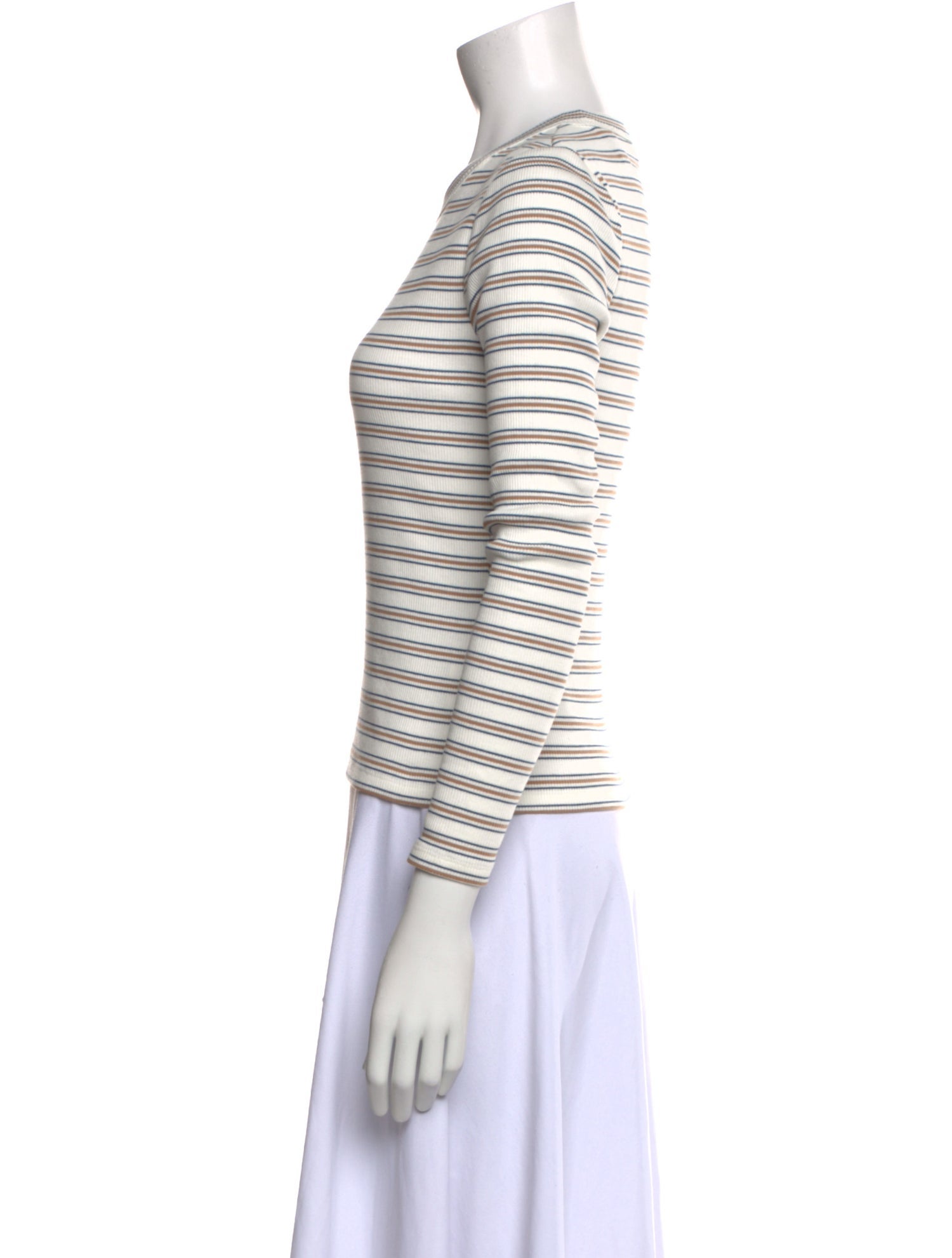 Veronica Beard Striped Crew Neck Sweatshirt