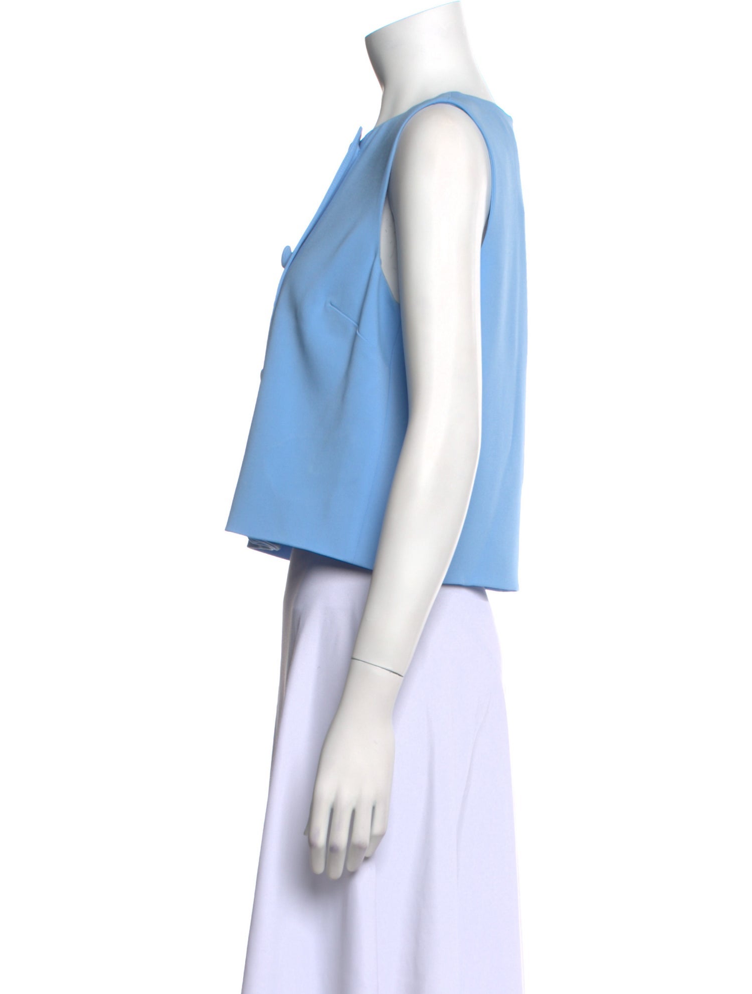 Veronica Beard Bateau Neckline Sleeveless Crop Top w/ Tags