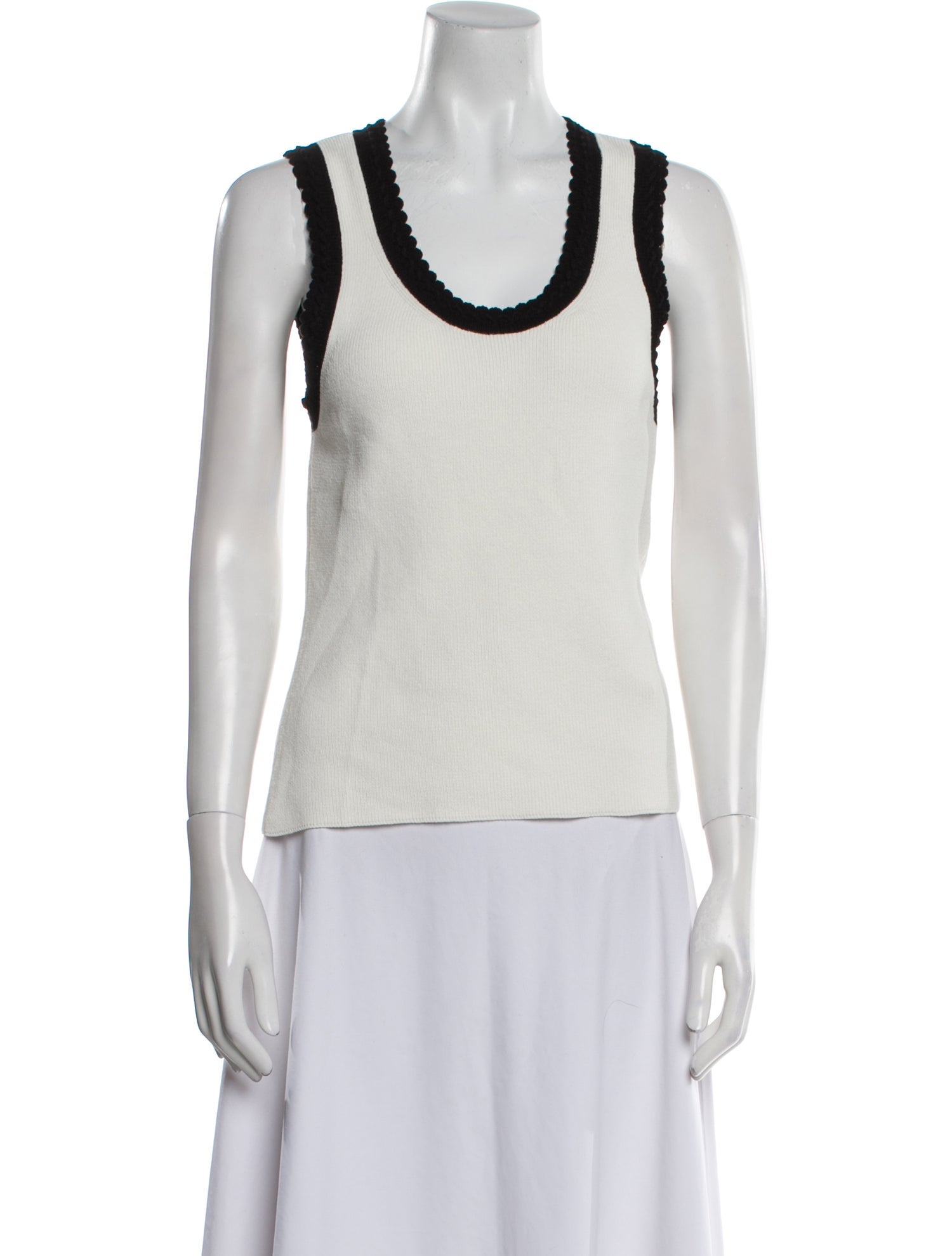 Veronica Beard Scoop Neck Sleeveless Top