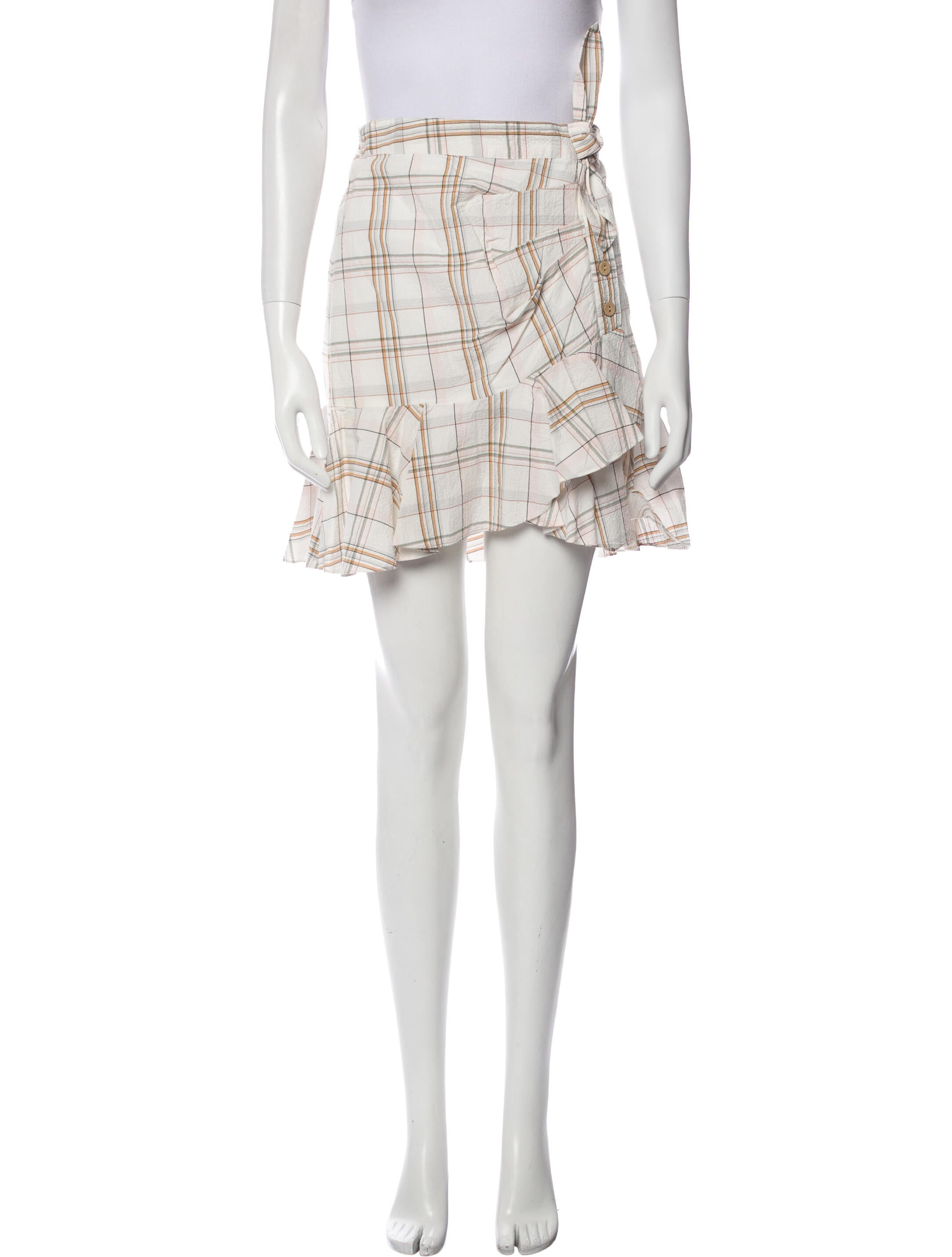 Veronica Beard Plaid Print Mini Skirt