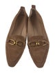 Veronica Beard Suede Chain-Link Accents Loafers