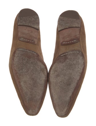 Veronica Beard Suede Chain-Link Accents Loafers