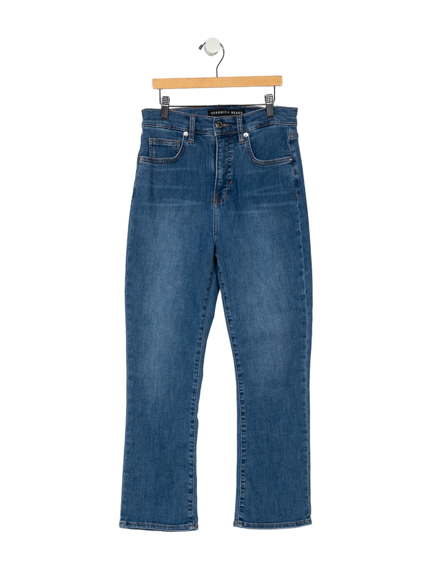 Veronica Beard High-Rise Straight Leg Jeans