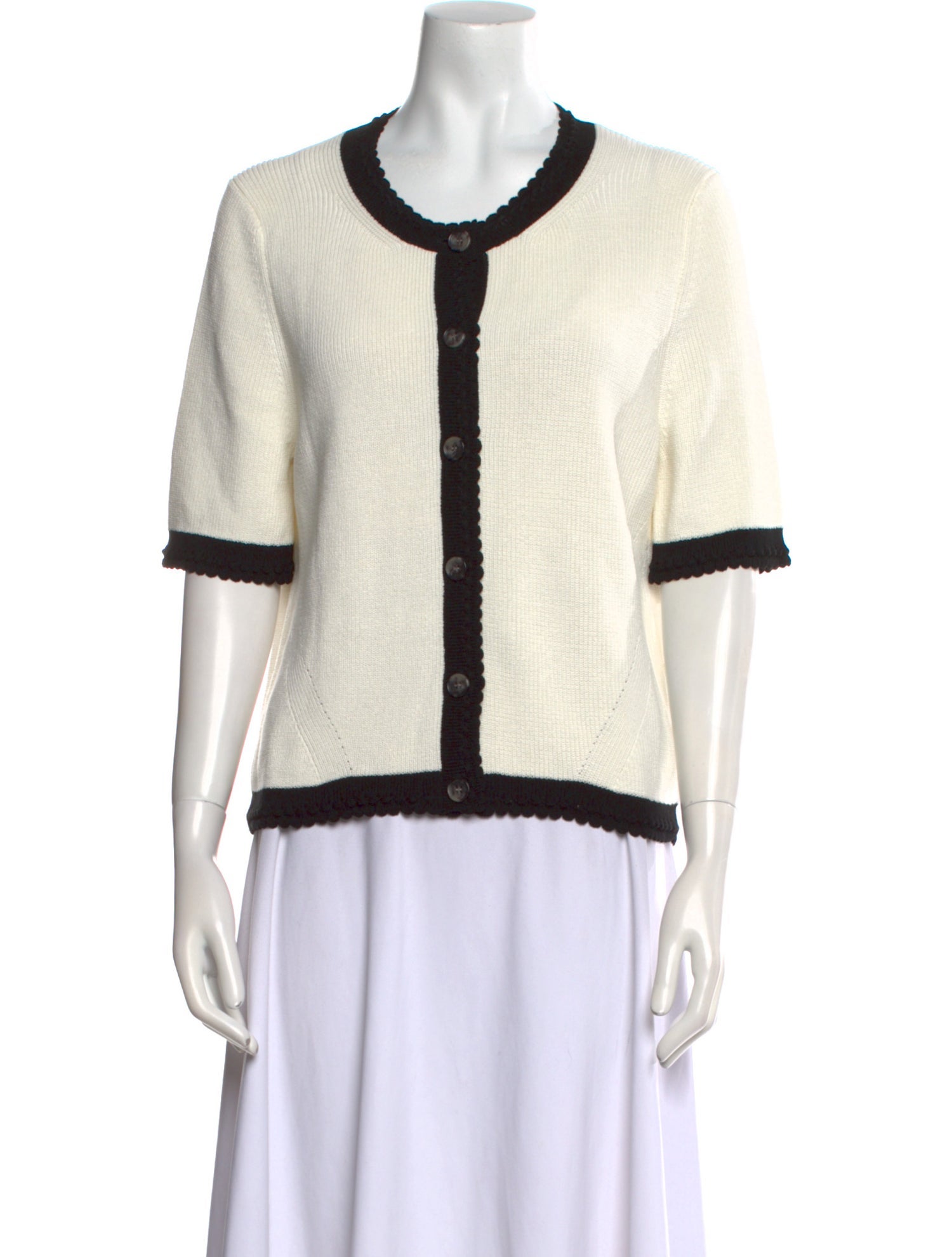 Veronica Beard Striped Scoop Neck Sweater