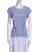Veronica Beard Bateau Neckline Short Sleeve T-Shirt