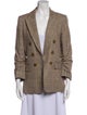 Veronica Beard Linen Houndstooth Print Coat