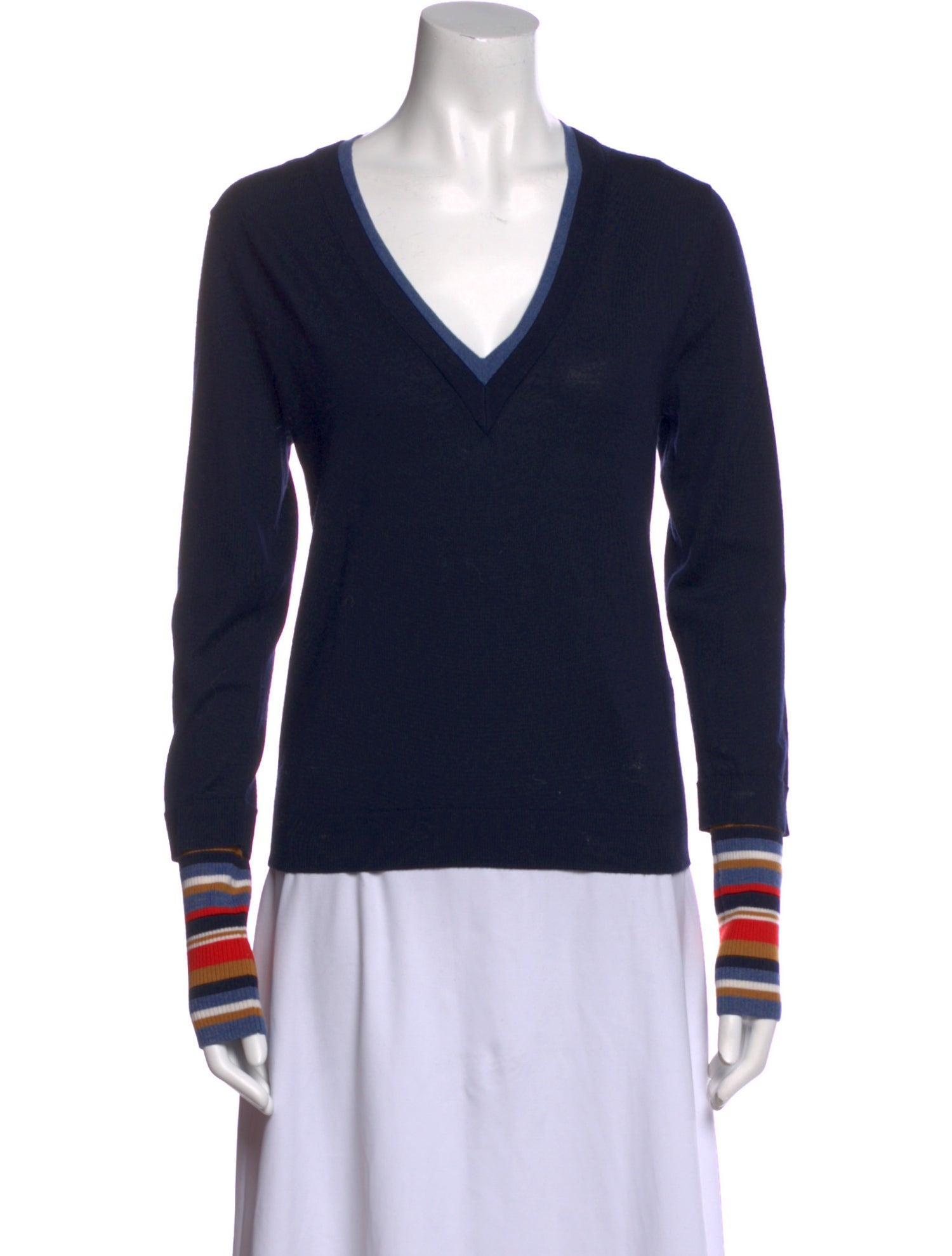 Veronica Beard Merino Wool V-Neck Sweater