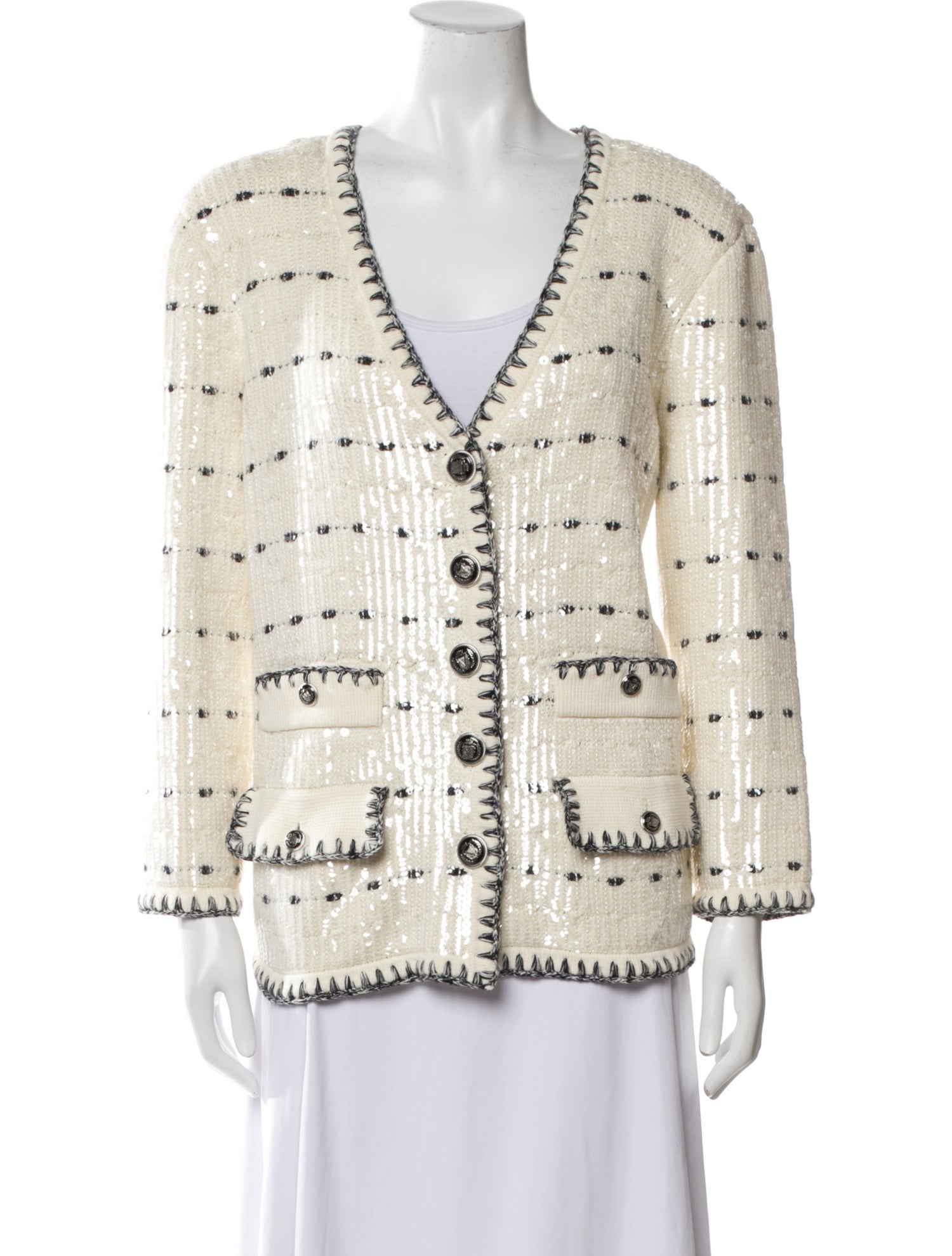 Veronica Beard Striped Evening Jacket