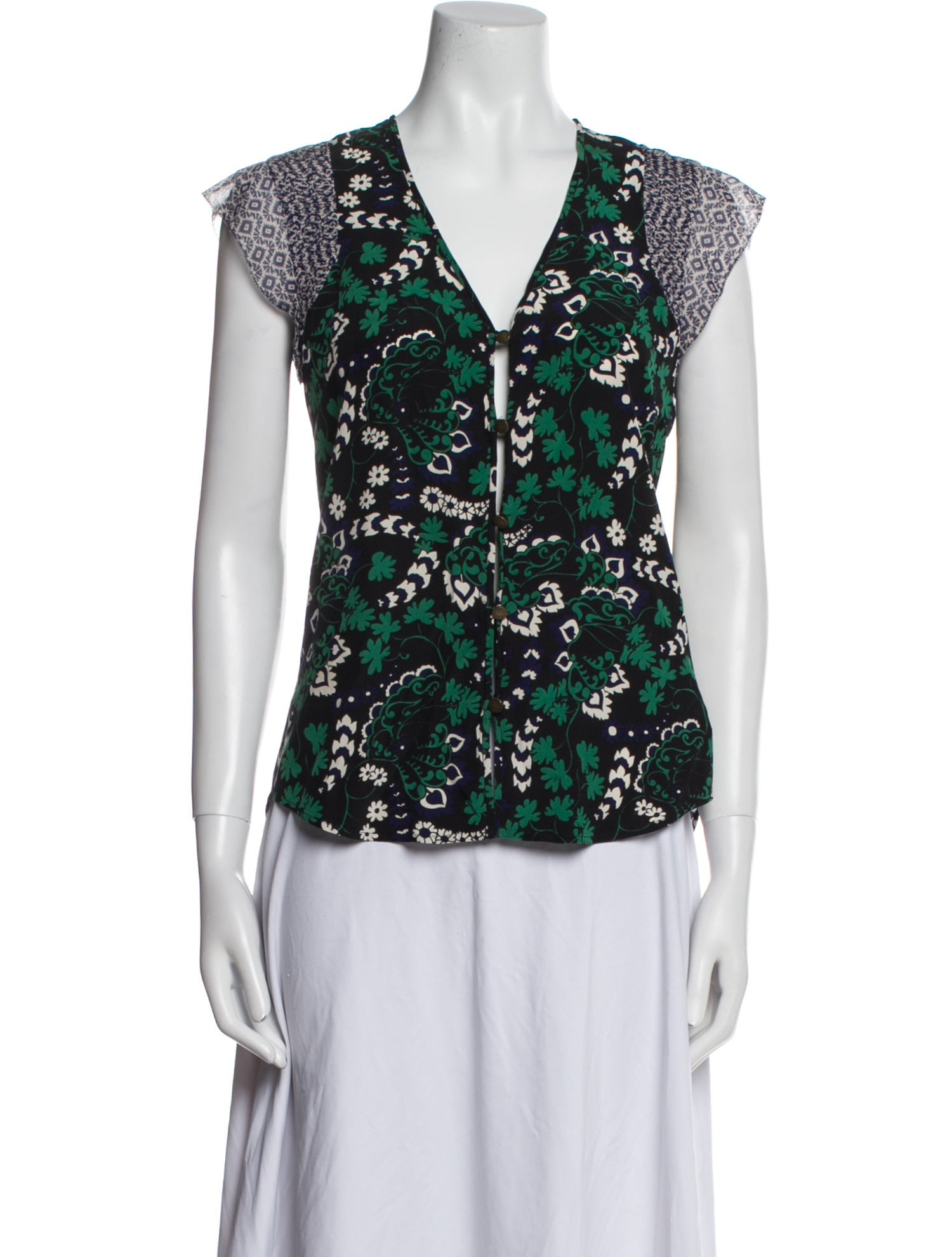 Veronica Beard Silk Printed Blouse