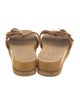 Veronica Beard Suede Leather Trim Embellishment Slides