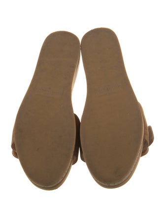 Veronica Beard Suede Leather Trim Embellishment Slides