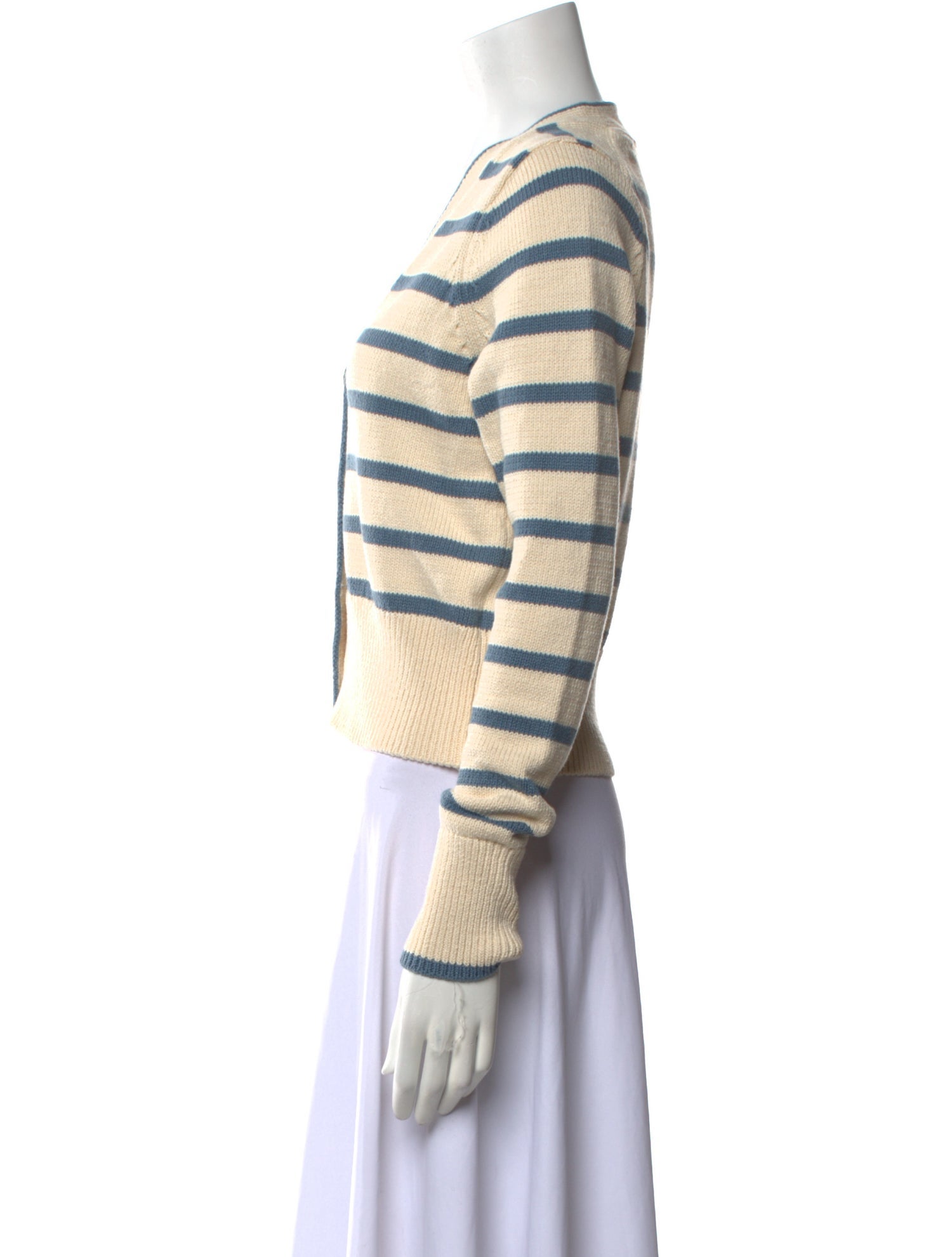 Veronica Beard Striped V-Neck Sweater