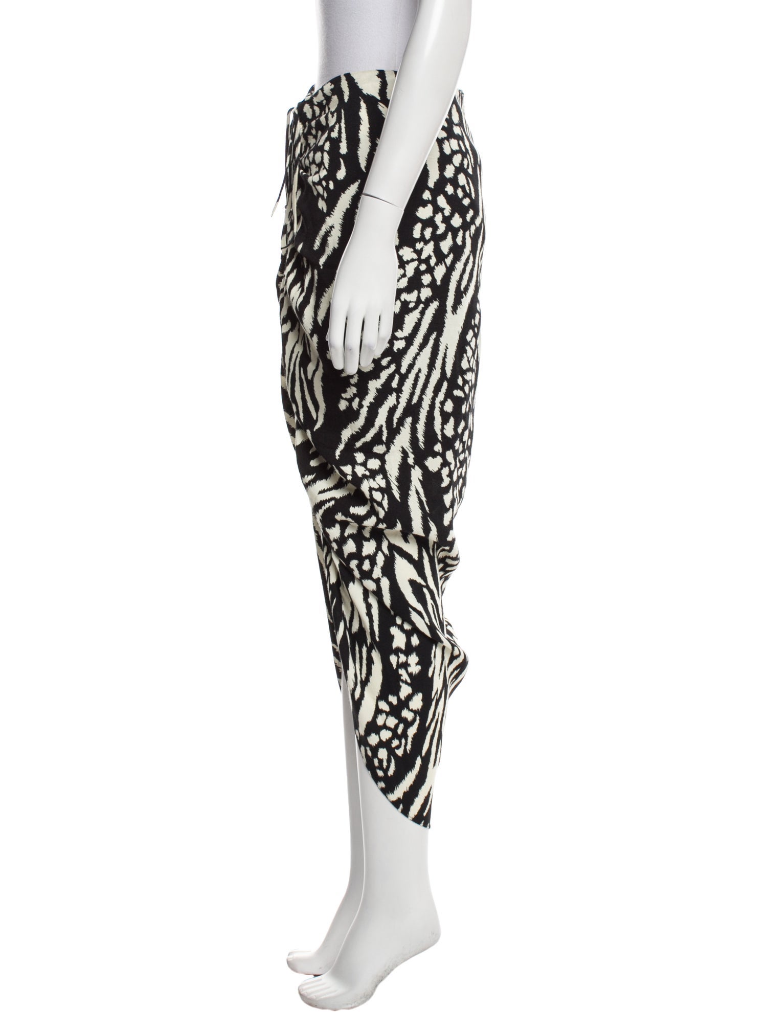 Veronica Beard Animal Print Midi Length Skirt