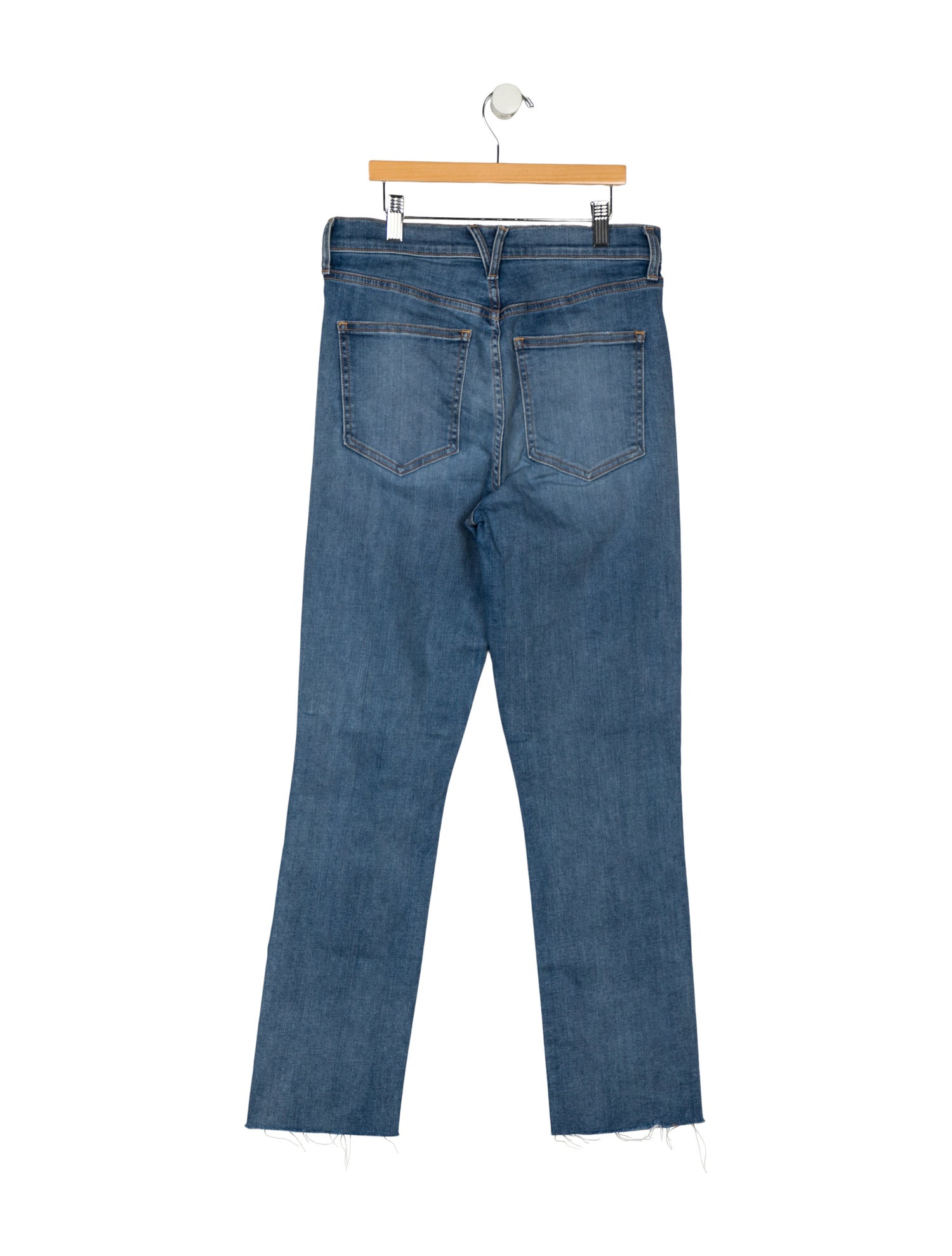 Veronica Beard Mid-Rise Straight Leg Jeans