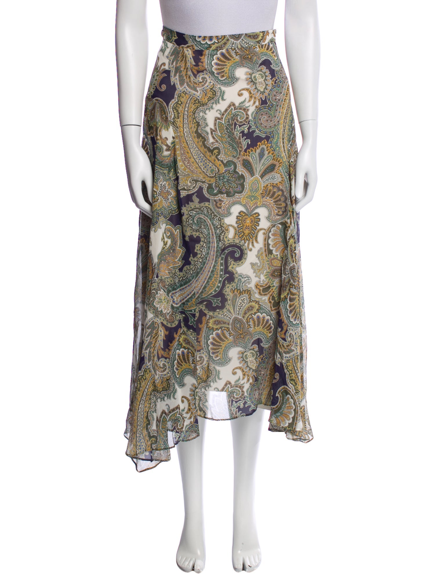 Veronica Beard Silk Midi Length Skirt