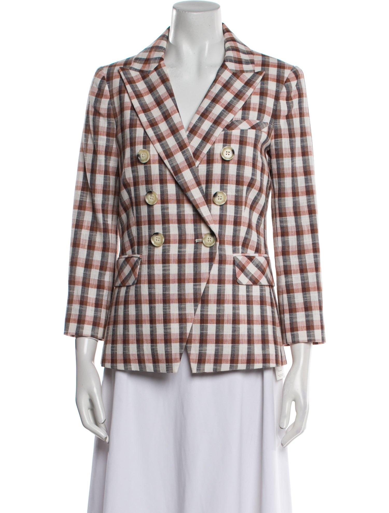 Veronica Beard Plaid Print Blazer