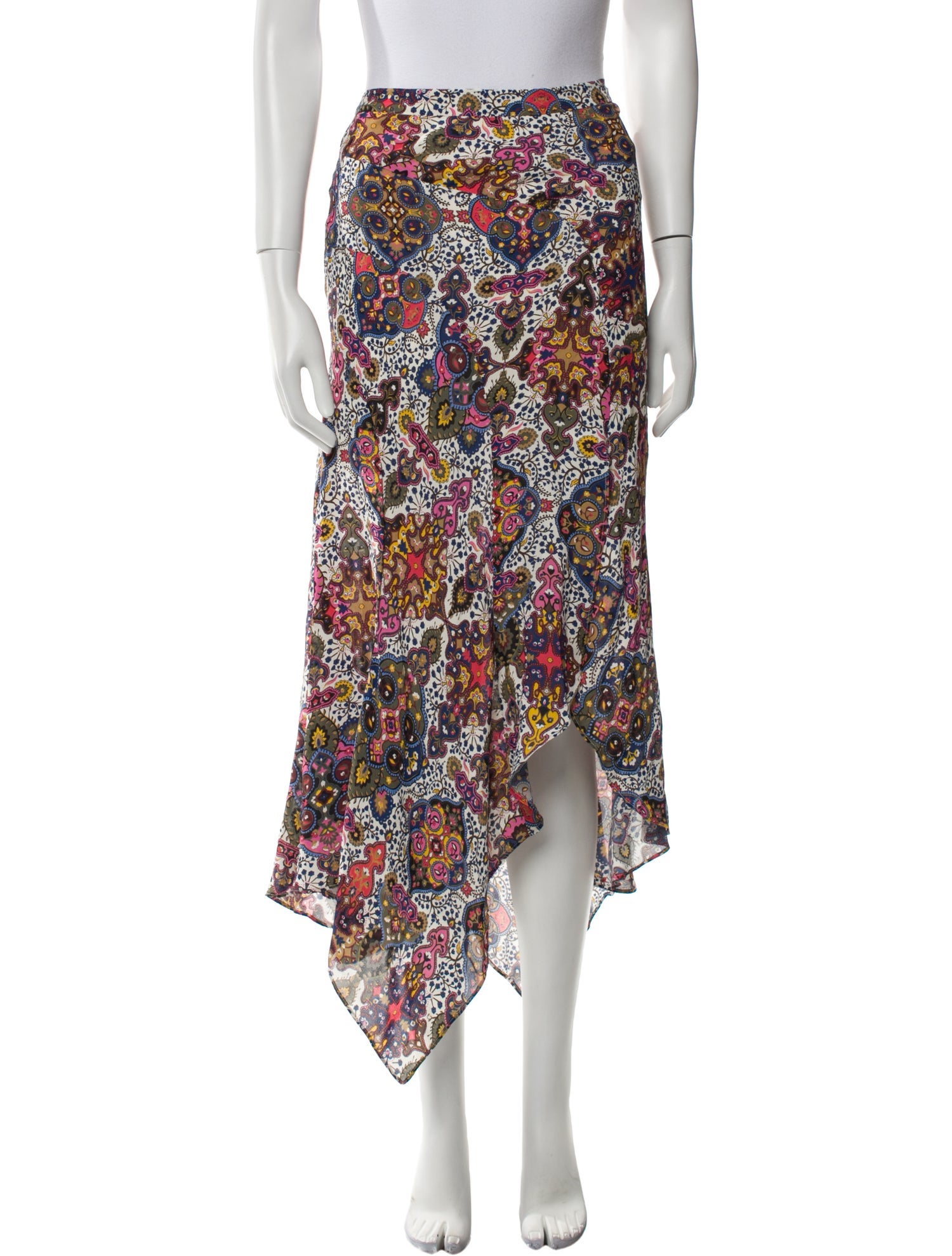 Veronica Beard Floral Print Midi Length Skirt