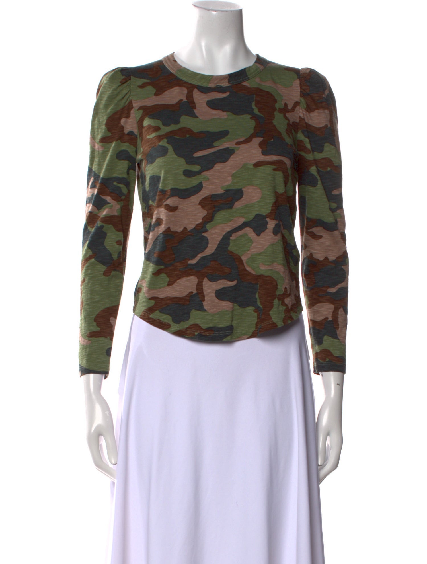 Veronica Beard Floral Print Crew Neck Top