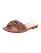 Veronica Beard Satin Crystal Embellishments Slides