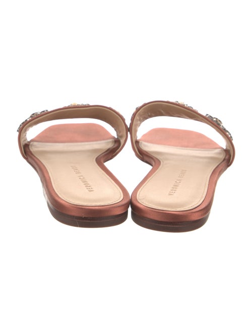 Veronica Beard Satin Crystal Embellishments Slides