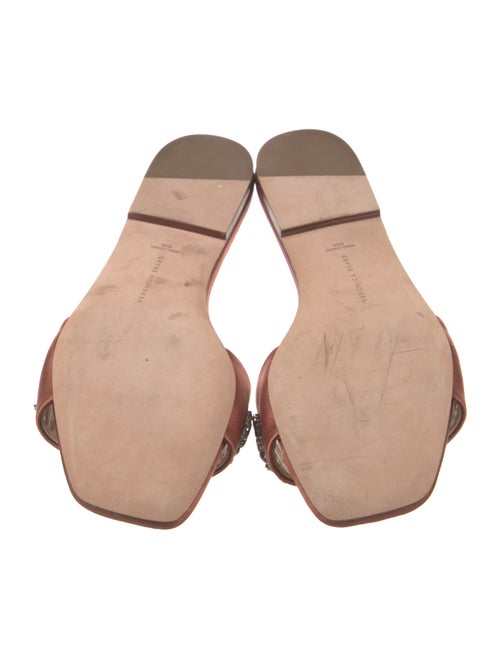 Veronica Beard Satin Crystal Embellishments Slides