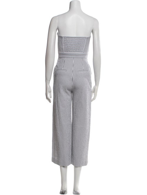 Veronica Beard Striped Strapless Jumpsuit